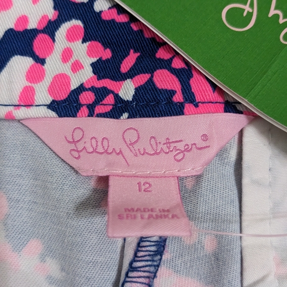 NWT! Lilly Pulitzer Hazelle Stretch Shorts Nauti Navy Beyond The Sea Size 12 - Picture 5 of 14